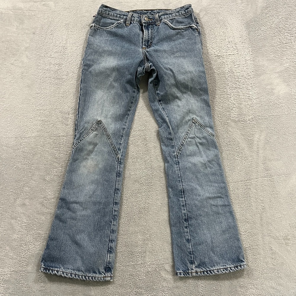 Vintage Polo Ralph Lauren Jeans Womens 8x31 Flare Shaped Yoke Riding Bareback B‎